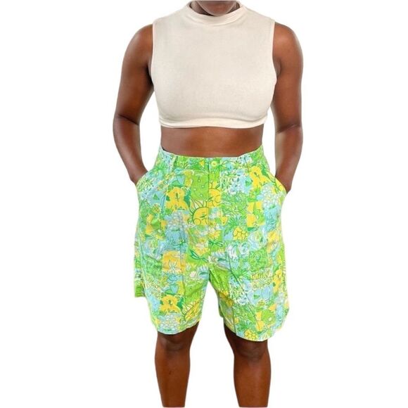 LILLY PULITZER Vintage White Label Koala Sun Bermuda Shorts Key West - Picture 1 of 16